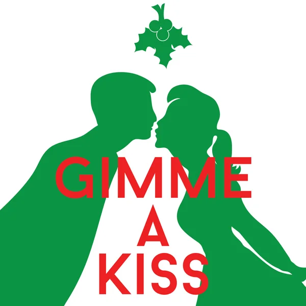 Gimme A Kiss. Man and woman — Stock Vector