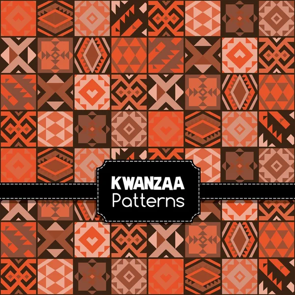 Schema Kwanzaa. Ornamento etnico tribale . — Vettoriale Stock