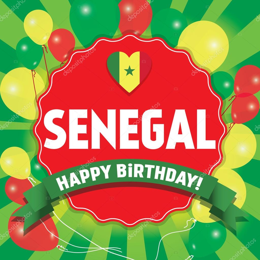 joyeux anniversaire en sénégalais Happy Birthday Senegal Happy Independence Day Stock Vector joyeux anniversaire en sénégalais