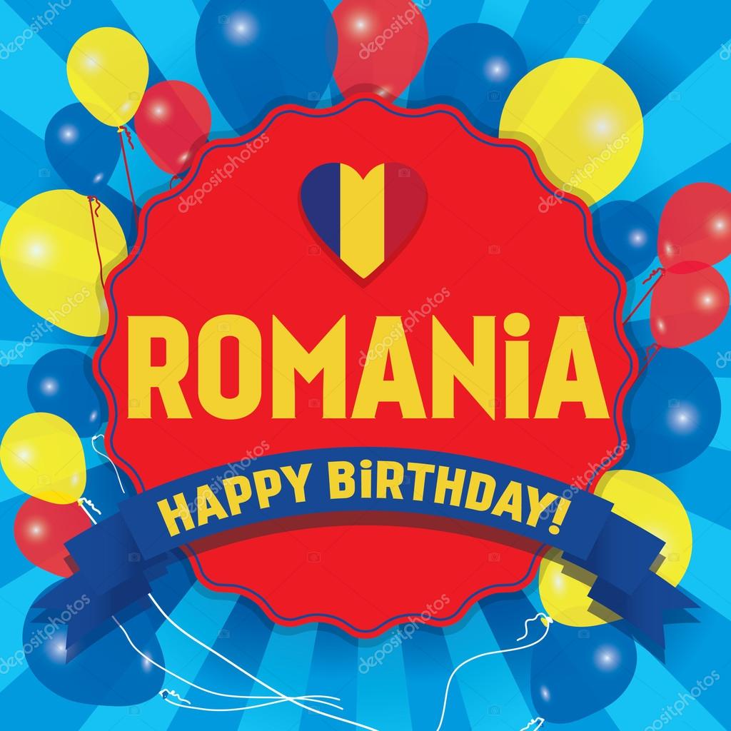 Happy Birthday Romania Happy Independence Day Vector Image By C Gal Amar Vector Stock Happy Birthday Romania Happy Independence Day Vector Image By C Gal Amar Vector Stock