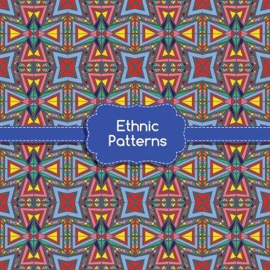 Etnik kabileleri desenleri süsleme.
