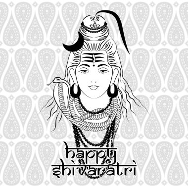 Hint tanrısı Shiva. Mutlu shivaratri.