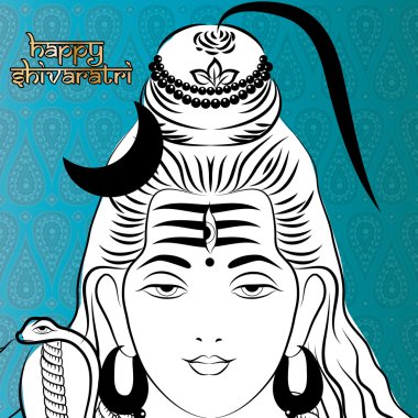 Hint tanrısı Shiva. Mutlu shivaratri.