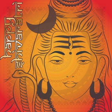 Hint tanrısı Shiva. Mutlu shivaratri.