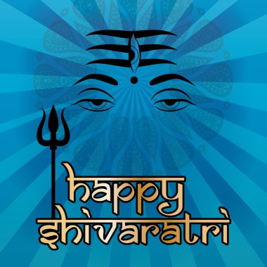 Hint tanrısı Shiva. Mutlu shivaratri