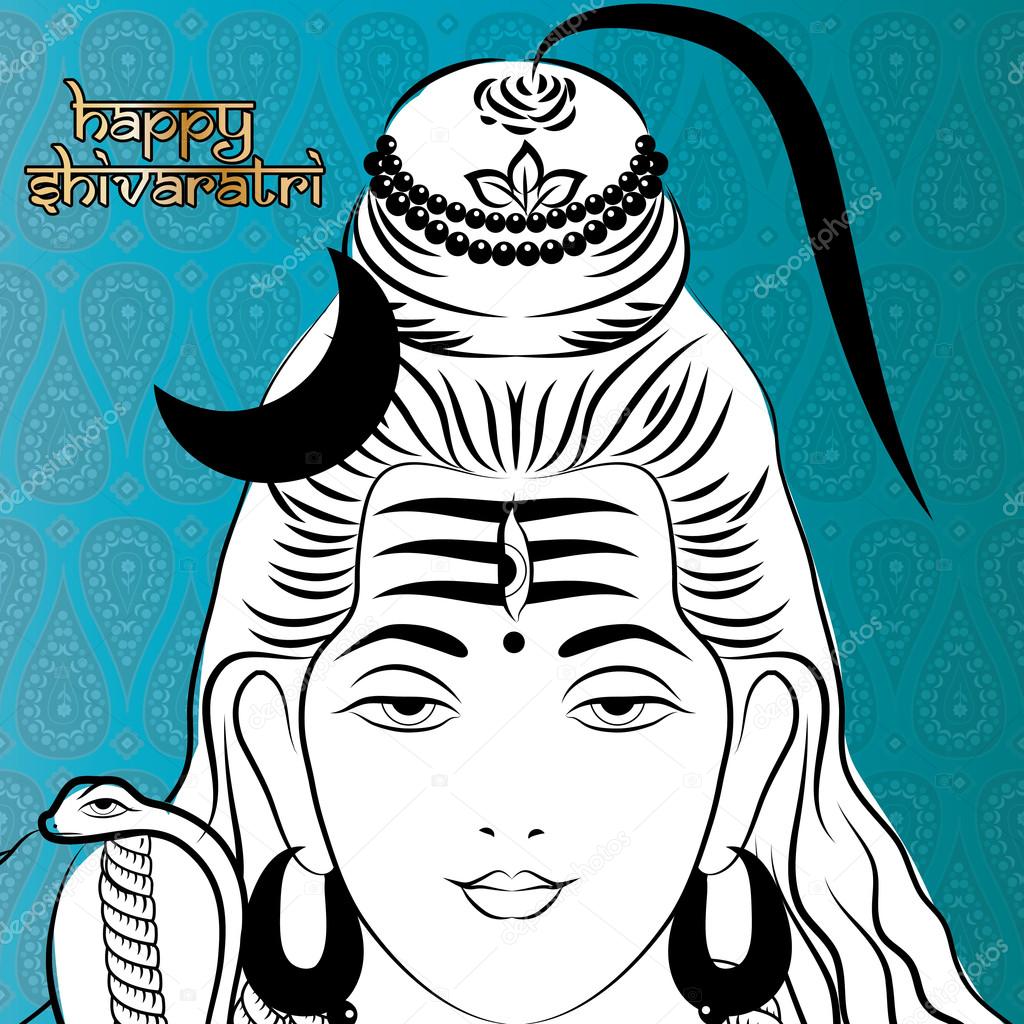 Indian god Shiva. Happy shivaratri.