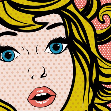 Pop Art kadın işaret.