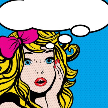 Pop Art kadın işaret.