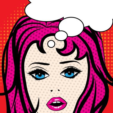 Pop Art kadın işaret.