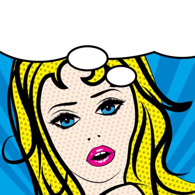 Pop Art kadın işaret.