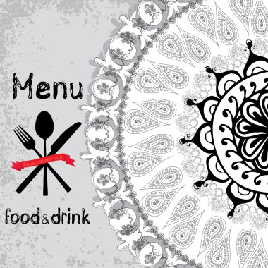 Restoran Mandala menü tasarımı