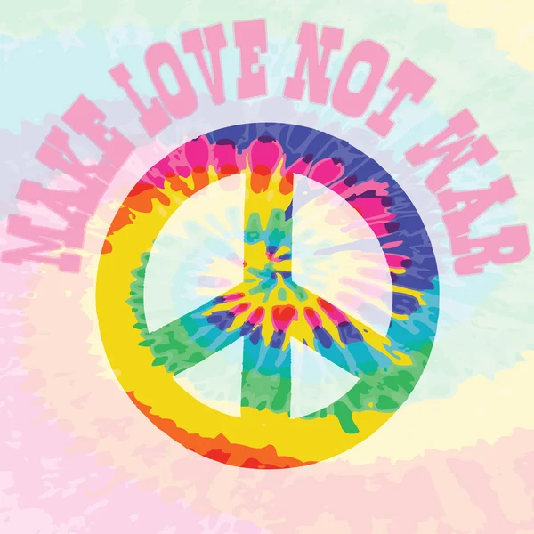 Make Love niet War - Hippie stijl. — Stockvector