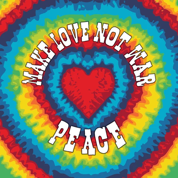 Make Love not War - Hippie-Stil. — Stockvektor