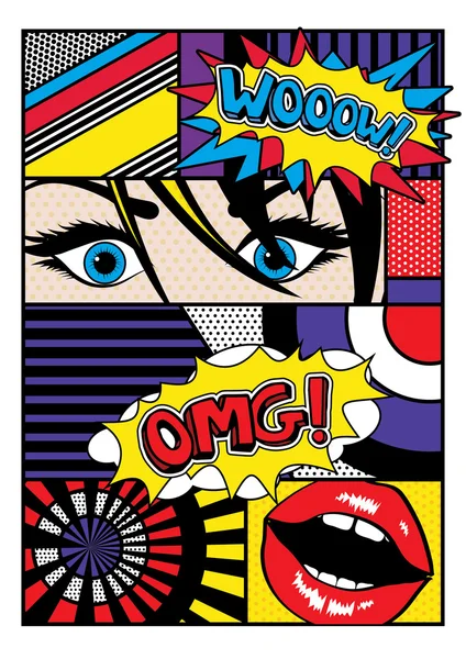 Pop art Jeu de cartes — Image vectorielle