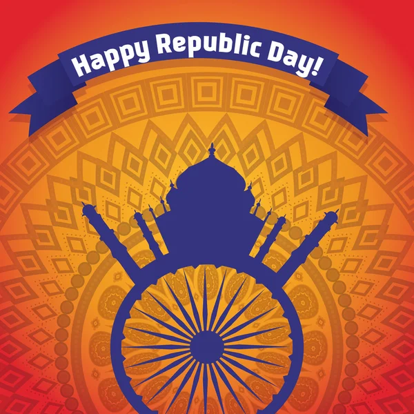 Tarjeta de celebración de día de República de la India — Archivo Imágenes Vectoriales