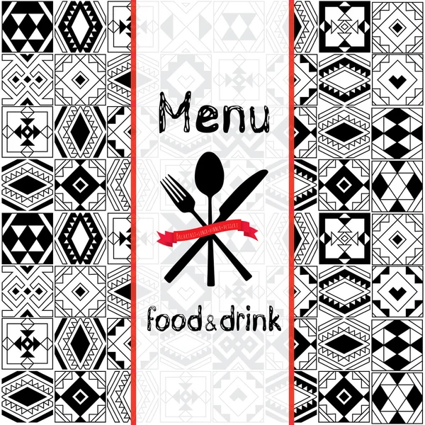 Restaurante Mandala Menú Diseño — Vector de stock