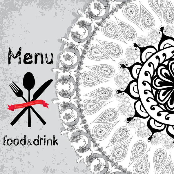 Restaurant Mandala Menu ontwerp — Stockvector