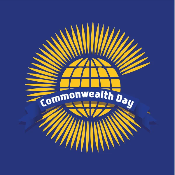Dia da Commonwealth. Bandeira da Comunidade das Nações (CEI) . — Vetor de Stock