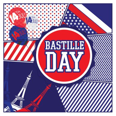 Bastille günü kutlu olsun. Eyfel Kulesi.