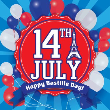 Bastille günü kutlu olsun. Eyfel Kulesi.