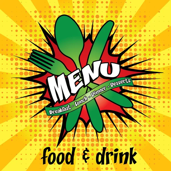 Дизайн меню - Еда и напитки — стоковый вектор