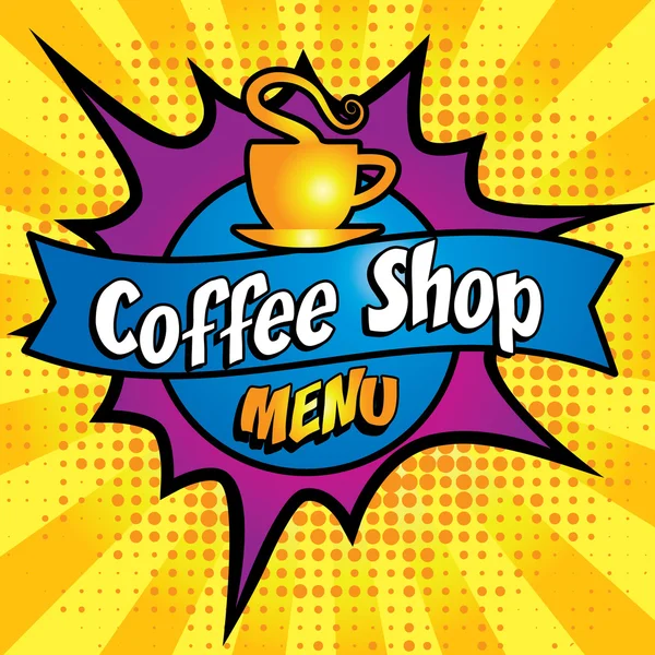 Diseño de menú de cafetería — Vector de stock