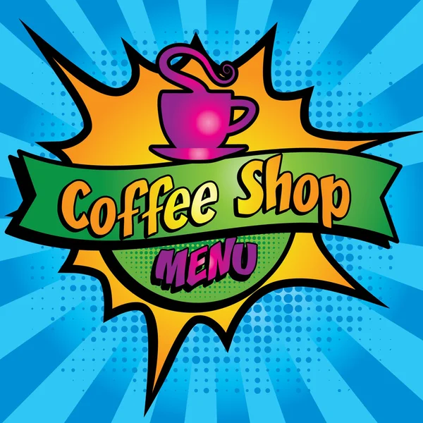 Diseño de menú de cafetería — Vector de stock