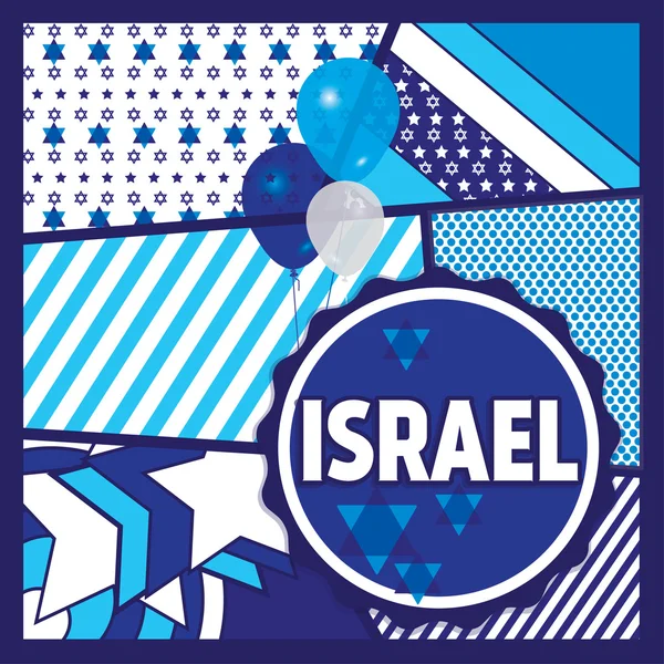 Flagge von Israel. Feier und Geschenke. — Stockvektor