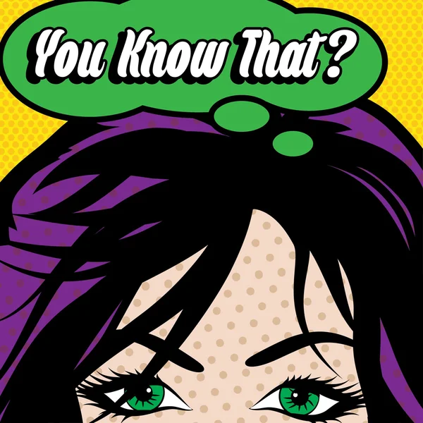 Femme "Vous savez que ?" — Image vectorielle