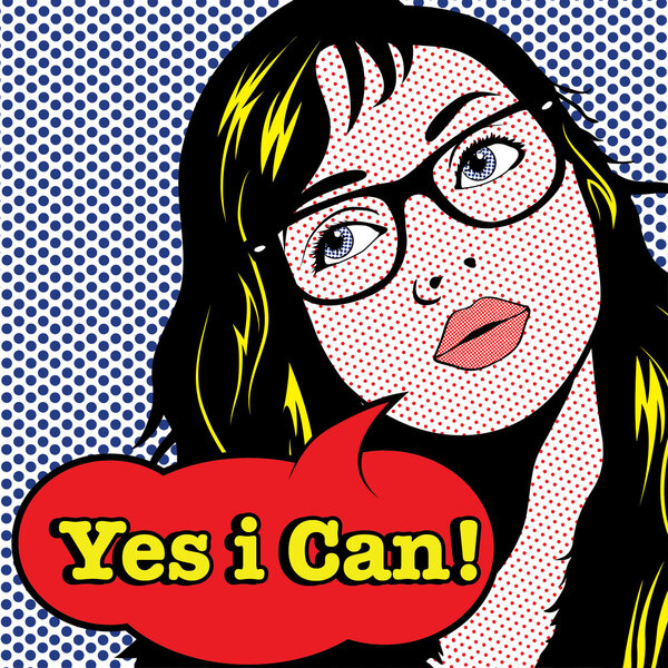 Woman with glasses- YES I CAN!
