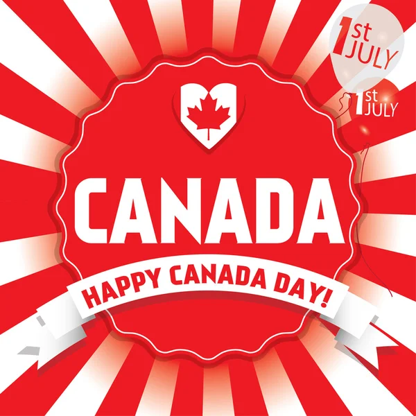 Bonne fête du Canada le premier juillet . — Image vectorielle