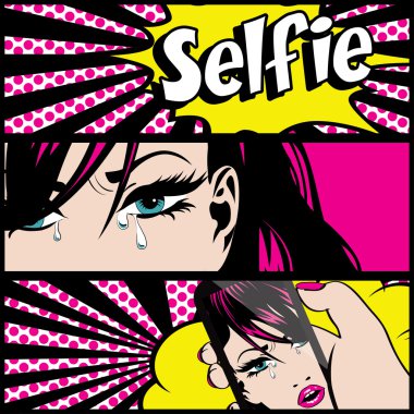 Pop art Selfie kartı
