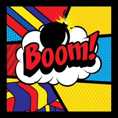 Pop Art çizgi roman simgesi 