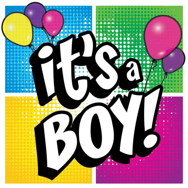 Pop Art - "Its A Boy!" — Stock Vector