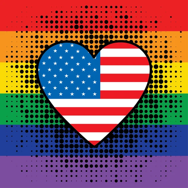 Mariage homosexuel. États-Unis FLEG — Image vectorielle