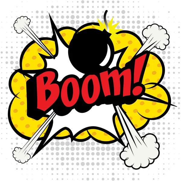 Pop Art comics icon "Boom!". — Stock Vector