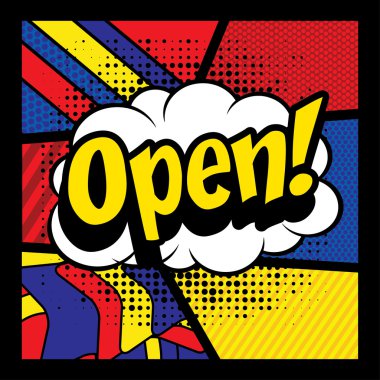 Pop Art çizgi roman simgesi A├º