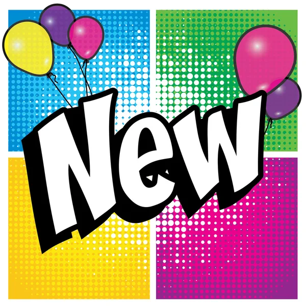 Pop Art comics icon "New!". — Stock Vector