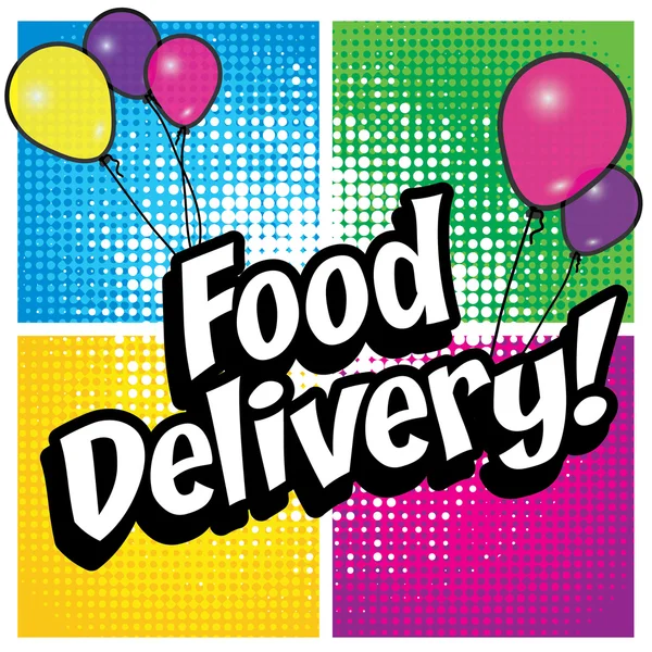 Pop Art comics - "Food Delivery!". — Stock Vector