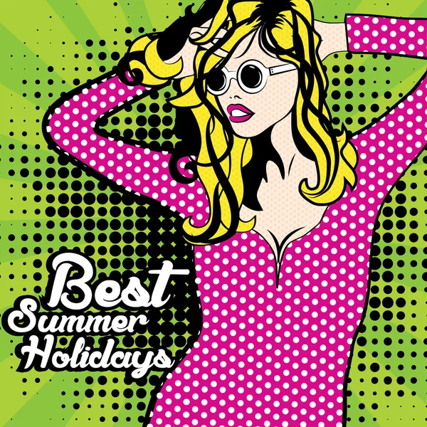 Le migliori vacanze estive delle donne ! — Vettoriale Stock