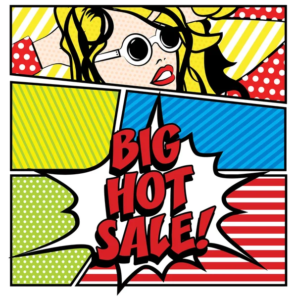 Popart grote Hot Sale — Stockvector