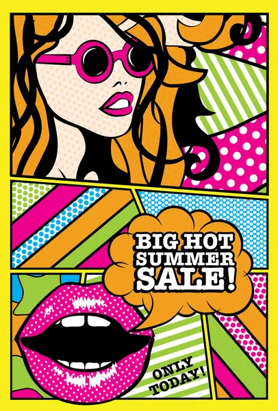 Grote Hot Summer Sale! — Stockvector