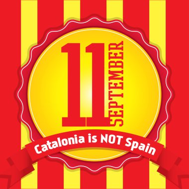 Catalonia National Day. 11 September. clipart
