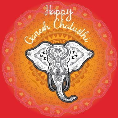 Mutlu ganesh chaturthi tebrik kartı