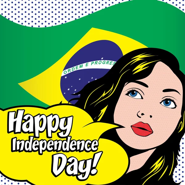 Feliz Día de la Independencia de Brasil — Vector de stock