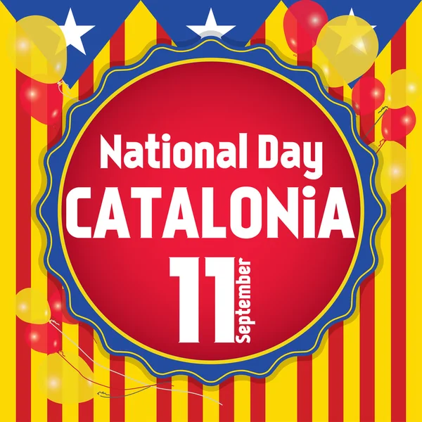 Día Nacional de Cataluña. 11 de septiembre . — Archivo Imágenes Vectoriales
