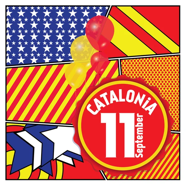 A Catalonia nemzeti ünnep. Szeptember 11-i. — Stock Vector