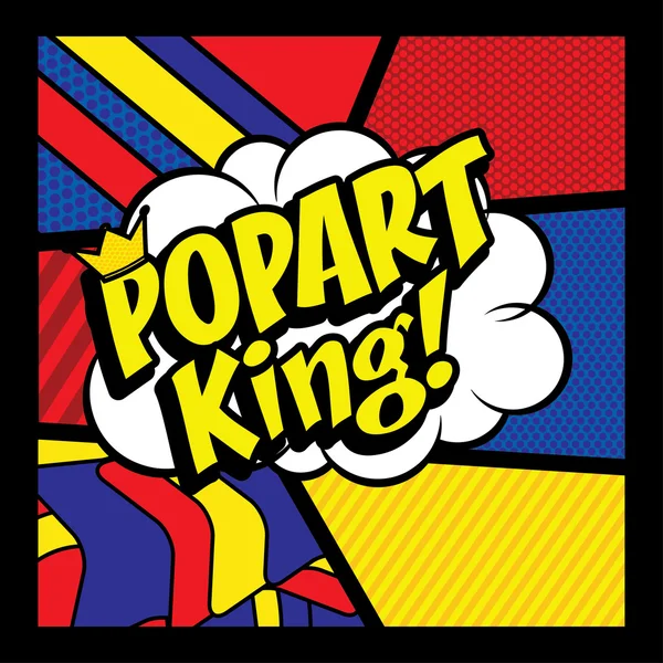 Komiks ikona "Popart král!". — Stockový vektor