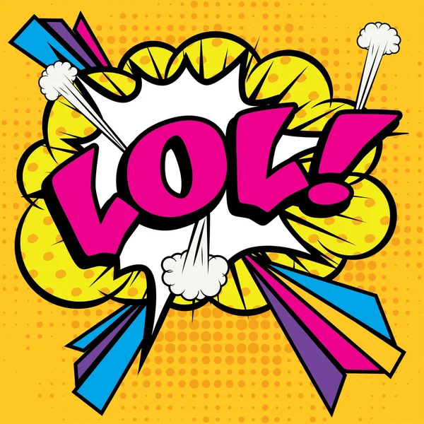 Pop Art komiks ikona "Lol!". — Stockový vektor
