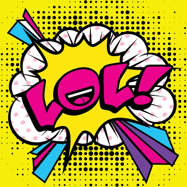 Pop Art çizgi roman simgesi "Lol!". — Stok Vektör